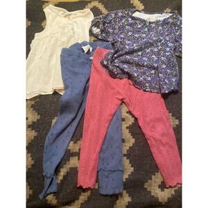 Lot Anna Sui Uniqlo & Zara ~ Sz 3-4 ~ Leggings & Tops Floral Prints ~ So Sweet!